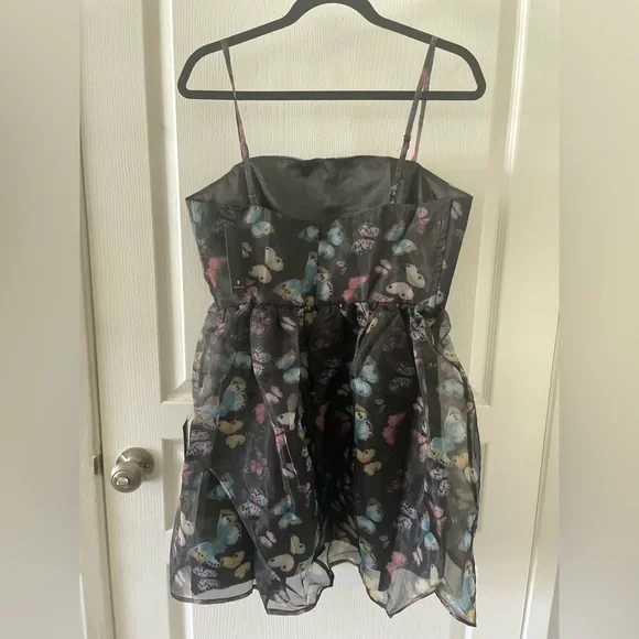 NWT Lulu’s whimsical black butterfly dress size XL - Picture 3 of 7
